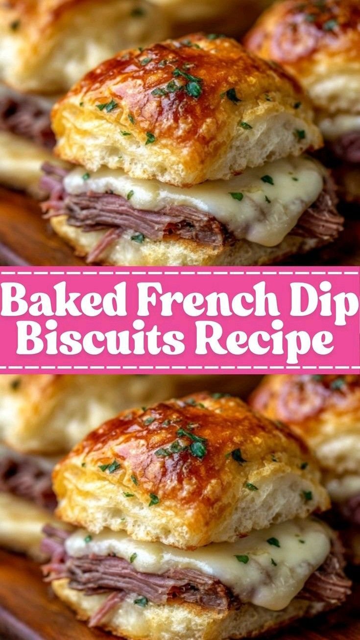 French dip sliders with biscuits | Dinner recipes using biscuits, How to make French dip biscuits, Garlic bread French dips