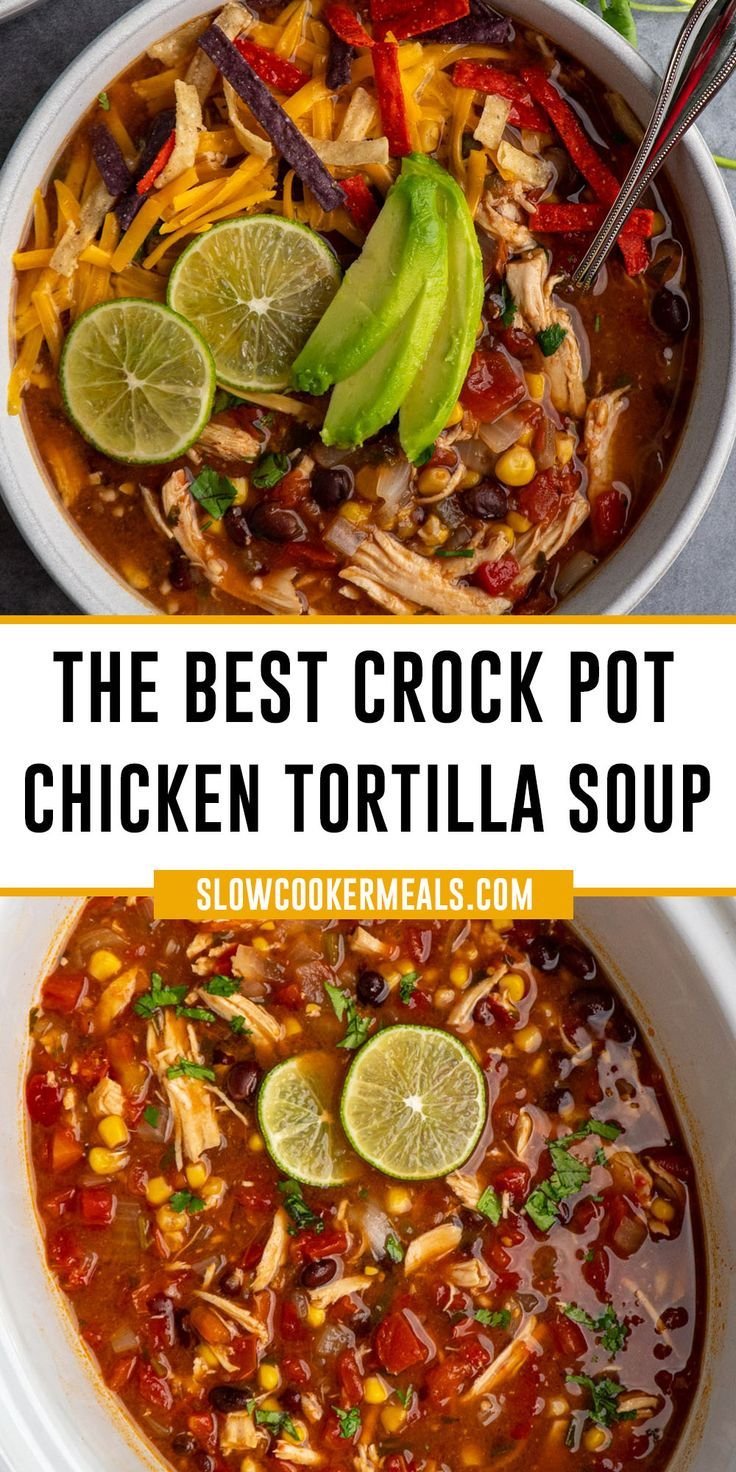 Crock Pot Chicken Tortilla Soup