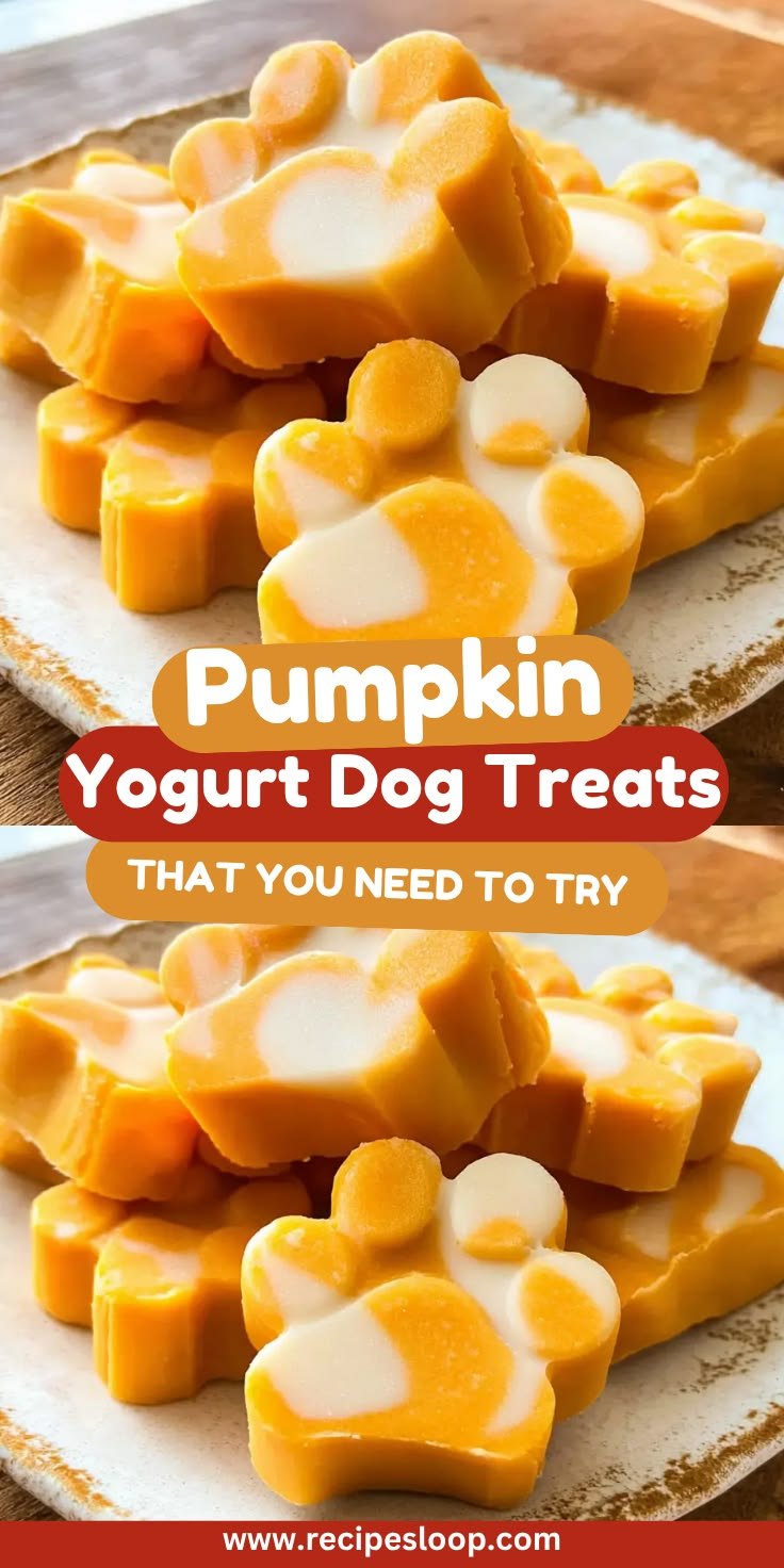 Frozen Pumpkin Yogurt Dog Treats