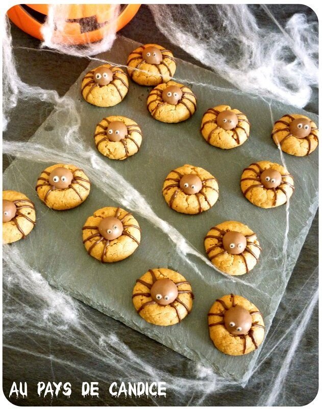 Cookies araignées pour Halloween - Au pays de Candice