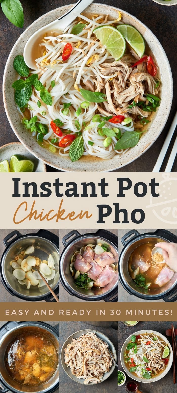 Instant Pot Chicken Pho Recipe | Instant pot pho ga recipe, Pho asian soup, Vietnamese pho ga recipe