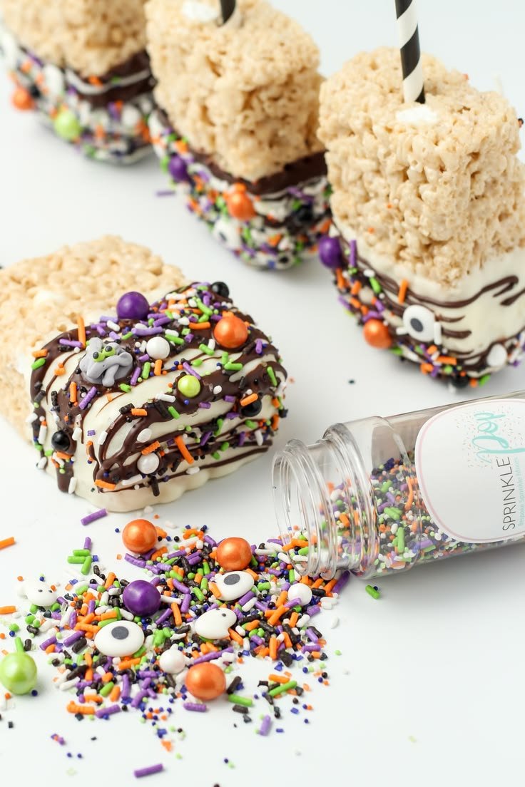 Halloween Rice Krispie Pops - The Saucy Fig