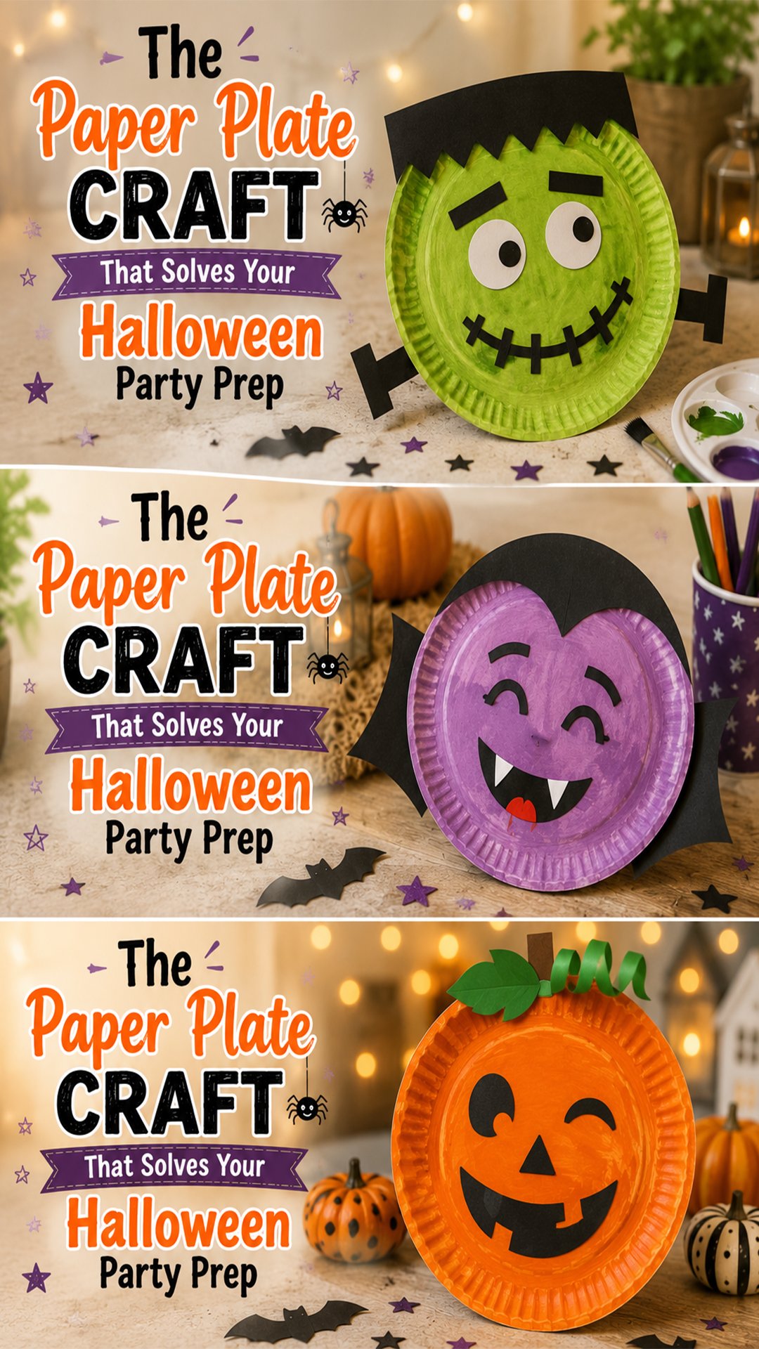 Paper Plate Craft for Halloween Party Prep