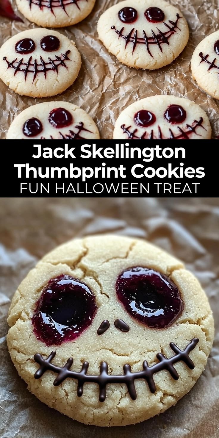 Jack Skellington Thumbprint Cookies: Spooky & Sweet Halloween Treats for Your Party