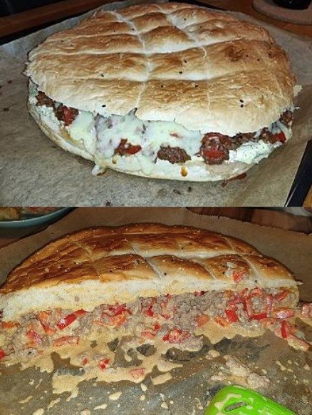 Fladenbrot mit Hackfleisch