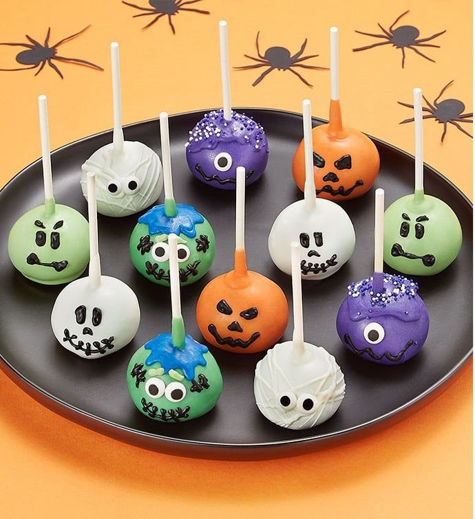 Decadent Halloween Truffle Cake Pops | Cute halloween cake pops, Cake pops halloween easy, Colorful halloween cake pops