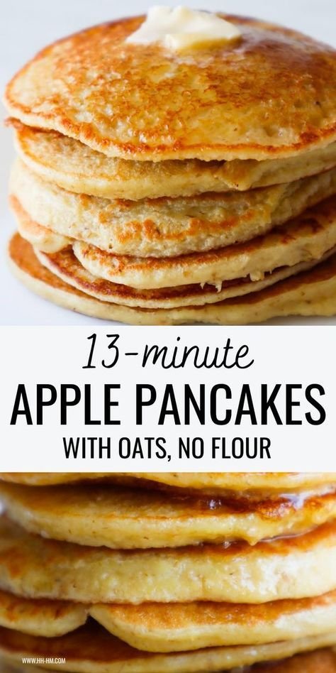 Healthy Oatmeal Apple Pancakes
