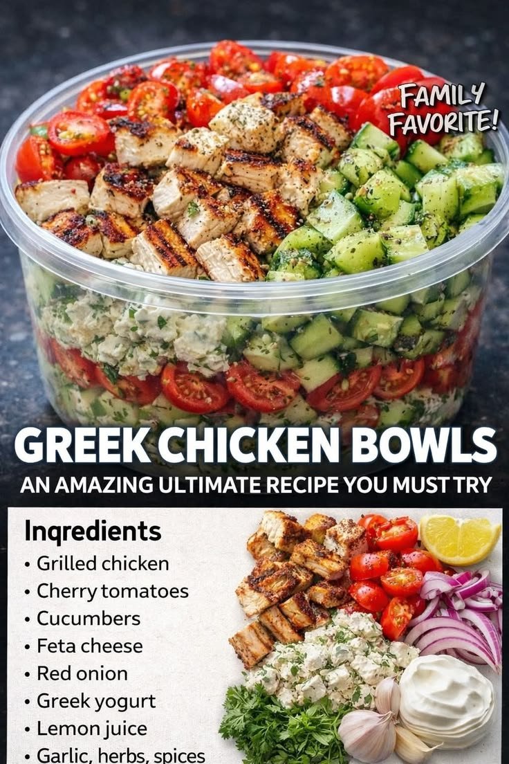 Lunch prep with feta cheese | Chicken bowls for lunch, Lunch prep bowls, Honey glazed salmon recipe