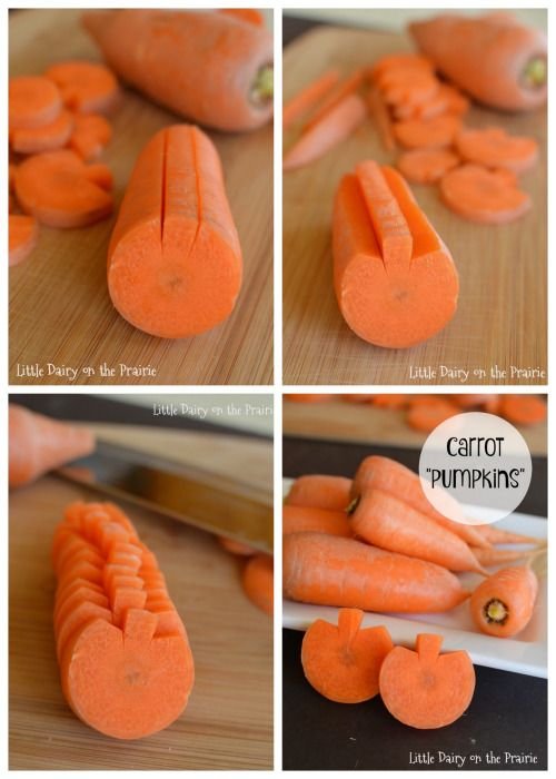DIY Halloween Carrot Pumpkins This may be just the thing for... (Halloween Crafts from True Blue Me and You)