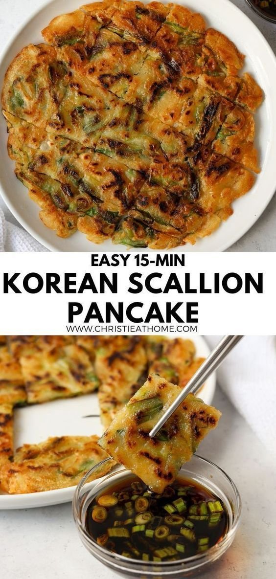 Pajeon (Korean Scallion Pancake) Recipe | Koren pancakes, Scallion panckaes, Scalion pancake