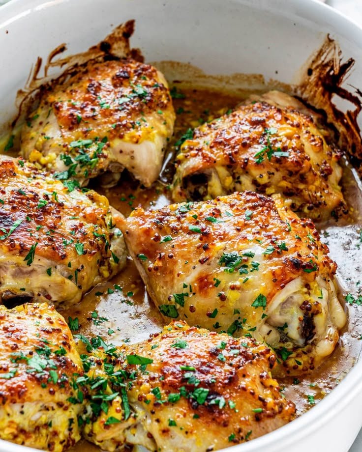 Grandma's Tasty Oven Baked Chicken Thighs Recipe | Chickenthighrecipes oven, Oven baked chicken thigh recipes, Oven baked chicken thighs in sauce