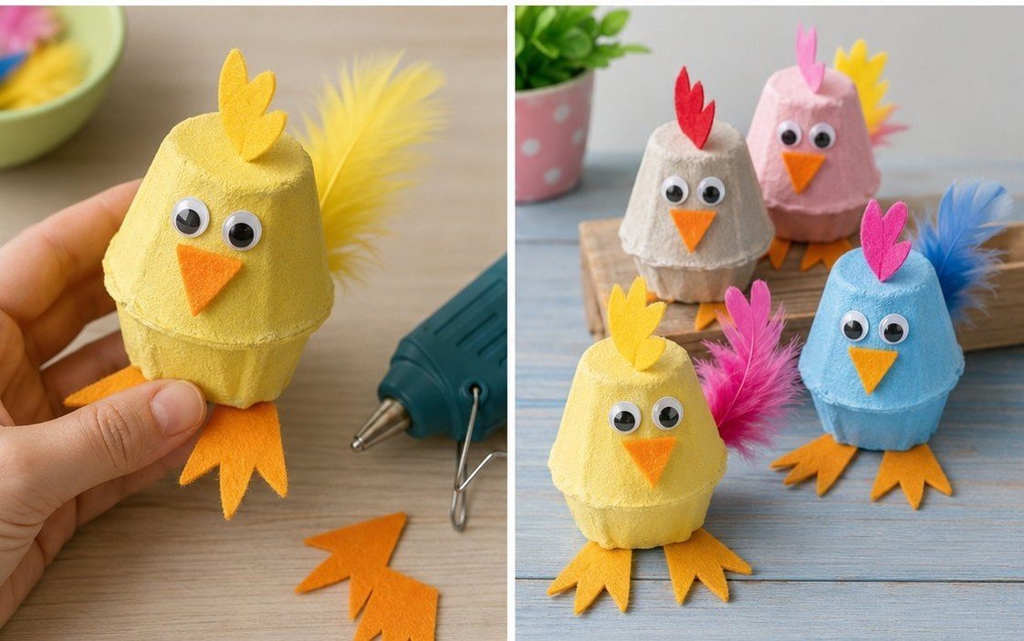 Egg Carton Chicks: DIY Craft Ideas for Kids