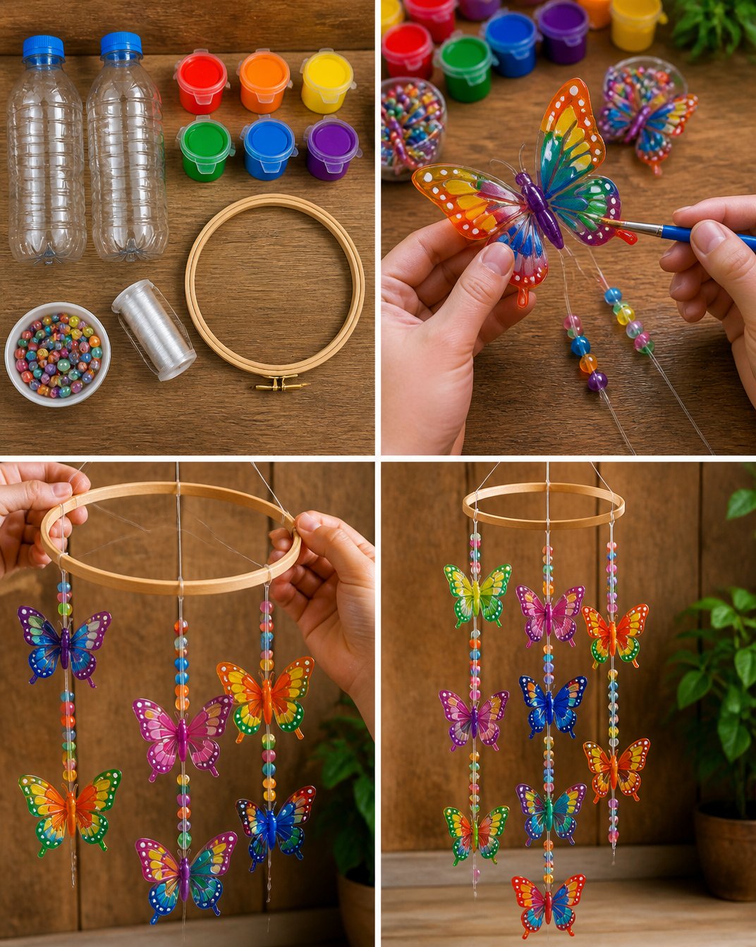 DIY Butterfly Mobile from Recycled Bottles for Eco-Friendly Decor 18 Recycled Bottle Butterfly Mobile