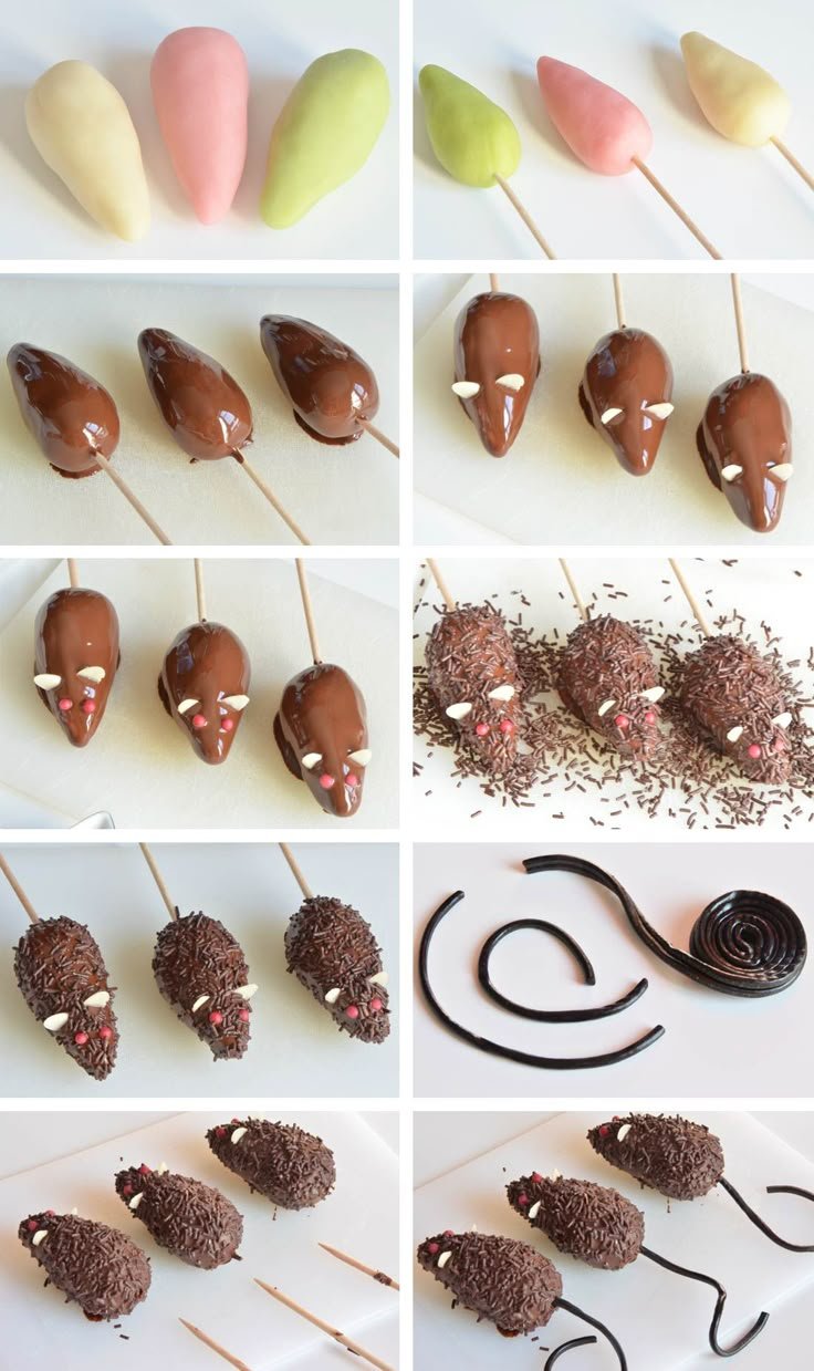 Souris enragées d’Halloween chocolat & pâte d’amande