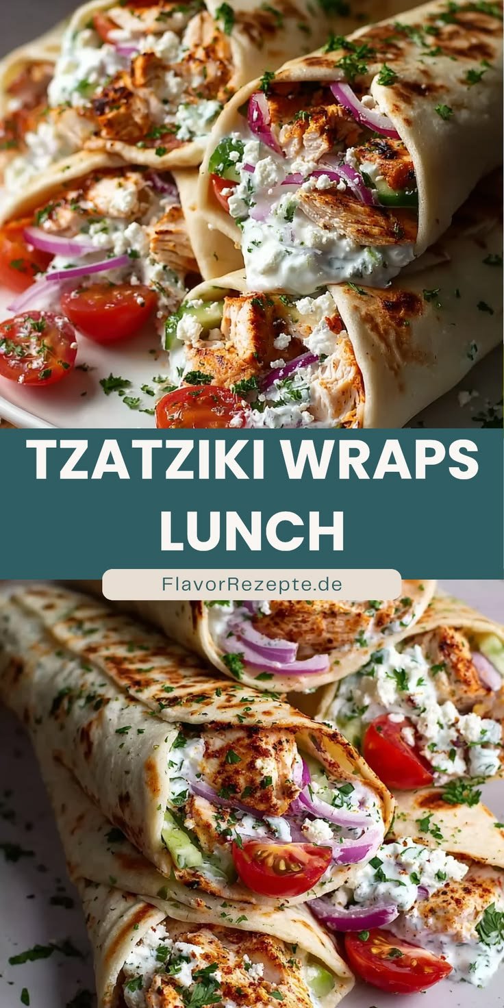 Leckere Kipwraps Mit Tzatziki Zur Mittagspause
