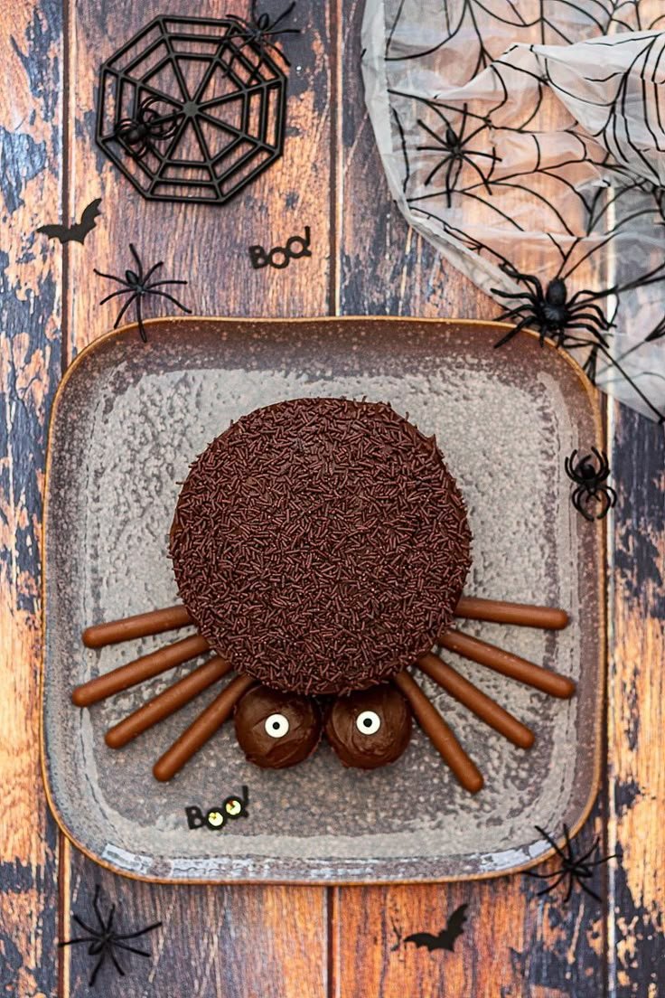 Gâteau araignée pour Halloween - Amandine Cooking
