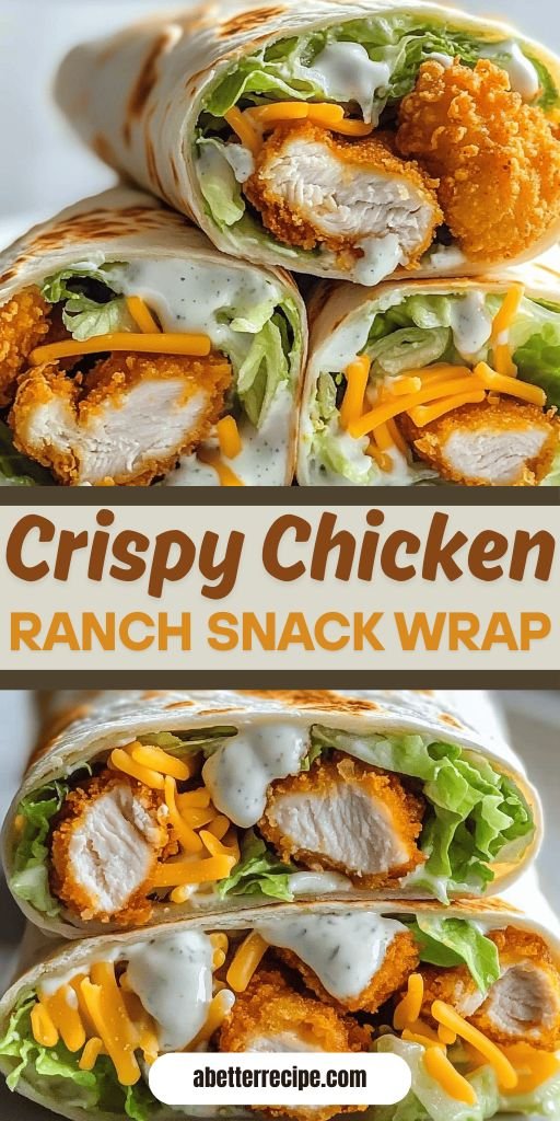 Tasty Crispy Chicken Ranch Snack Wrap