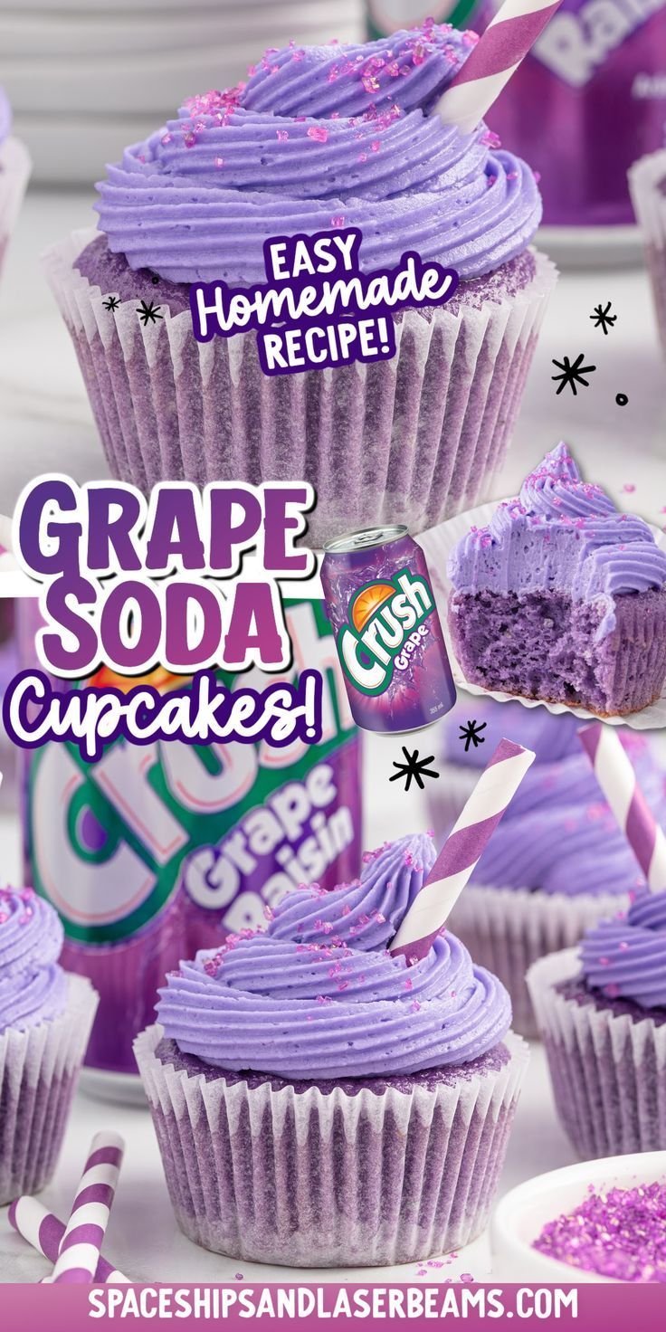 Grape Soda Cupcakes
