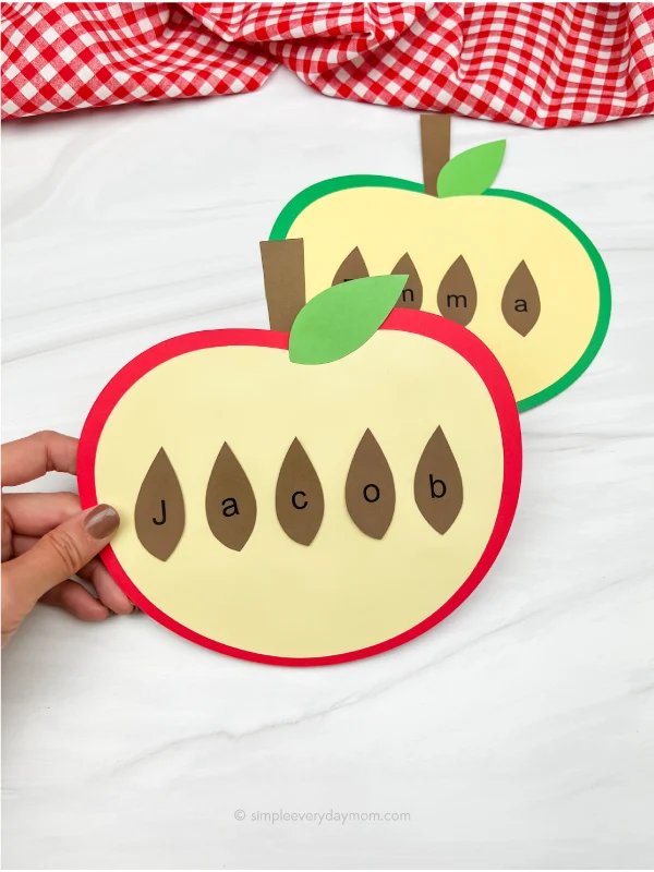 Apple Name Craft For Kids [Free Template]