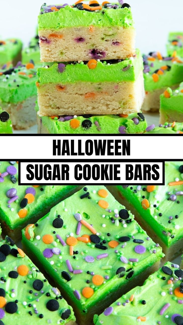 Halloween Sugar Cookie Bars