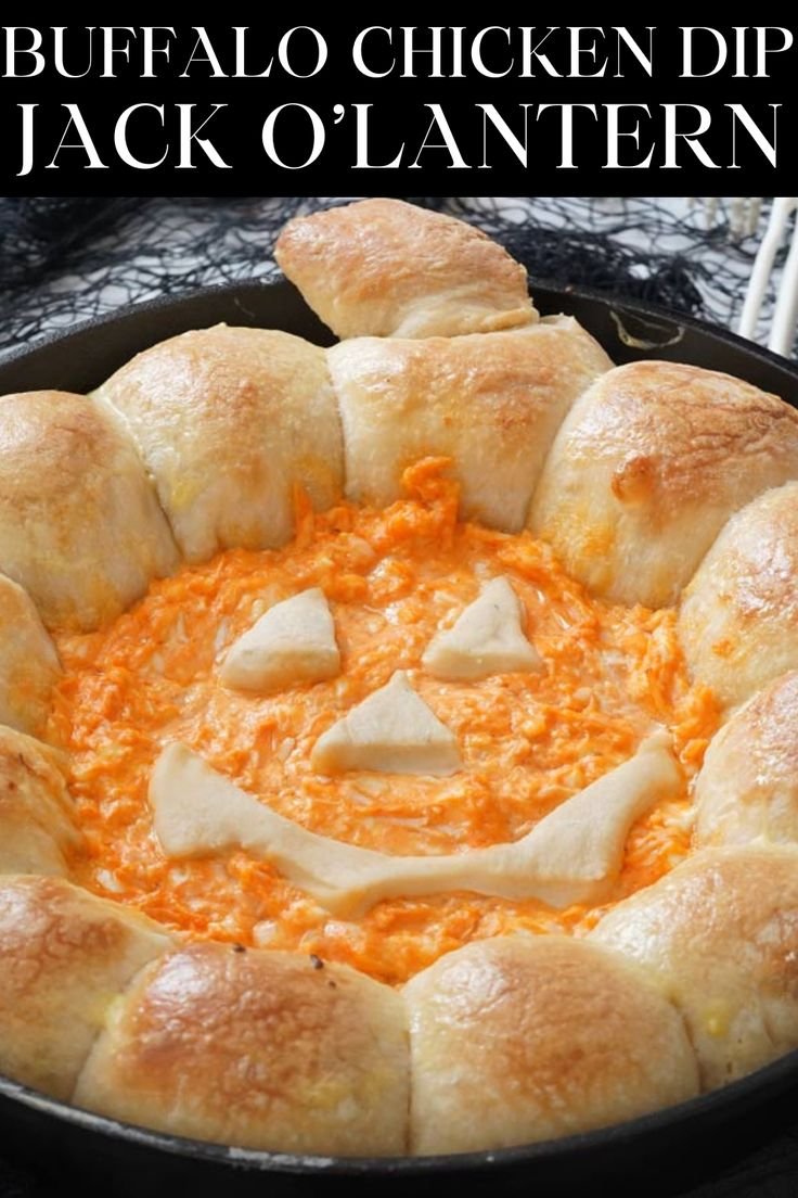 Jack O’Lantern Buffalo Chicken Dip