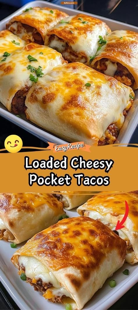 Loaded Cheesy Pocket Tacos