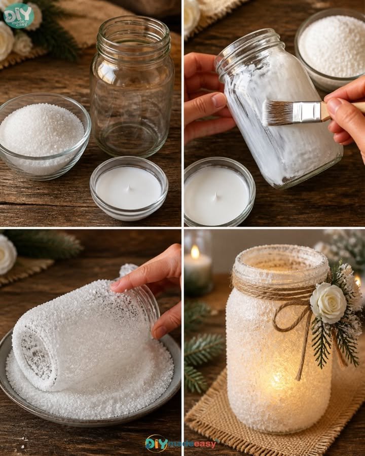 Schneebedeckte Hochzeitslaterne