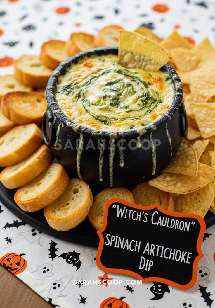 25 Halloween Dip Ideas (Creepy + Cute) | Witchs brew halloween dip, Creepies and the booze halloween party, Halloween wedding food ideas