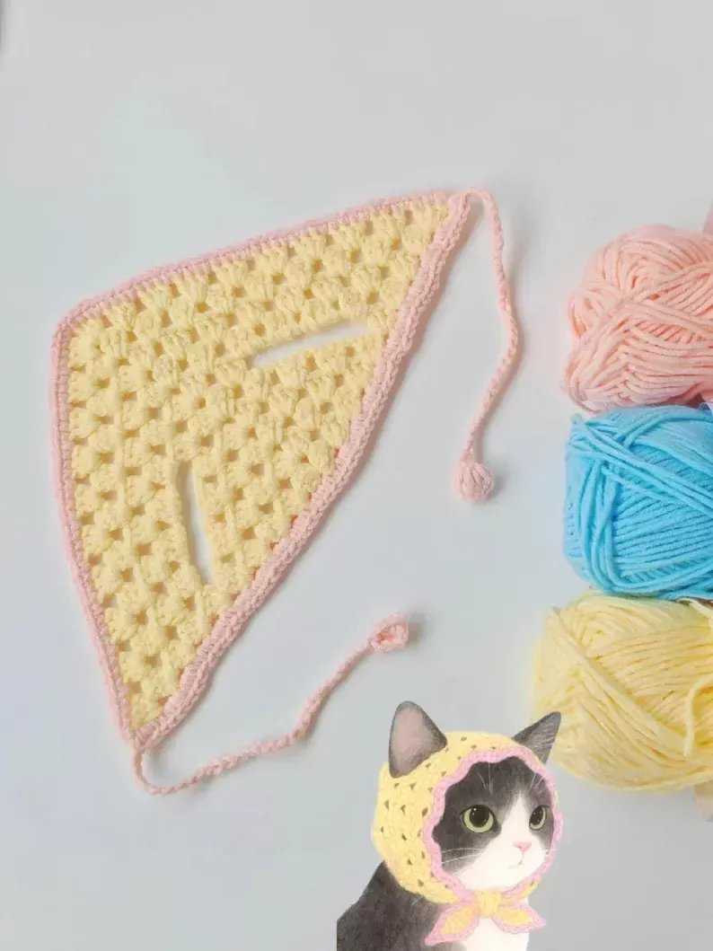 Fun Crochet Bandana for Cat PDF and crochet pet clothes patterns for 2026 ⚡
