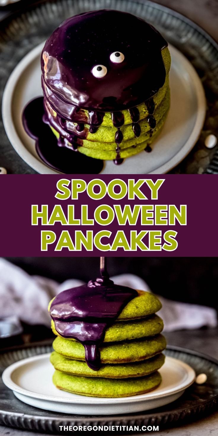 Healthy Halloween Pancakes | Spooky Halloween Kids Breakfast