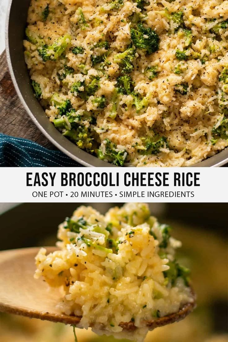Easy Broccoli Cheese Rice - The Hungry Waitress
