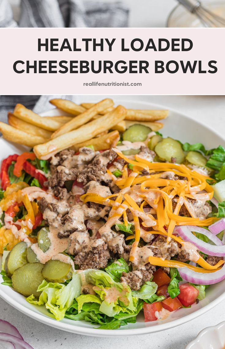 Healthy Loaded Burger Bowl