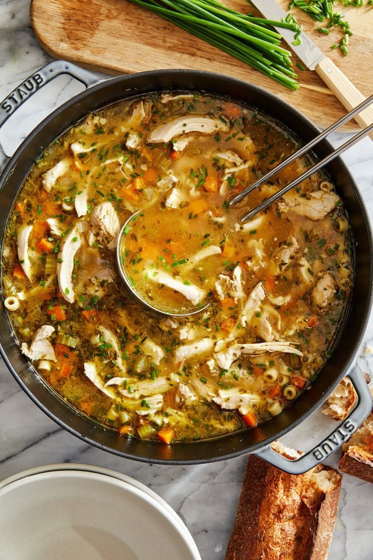 Southern Style Chicken and Dumplings Recipe | Garlic chicken noodle soup, Damn delicious recipes chicken noodle soup, Food soups
