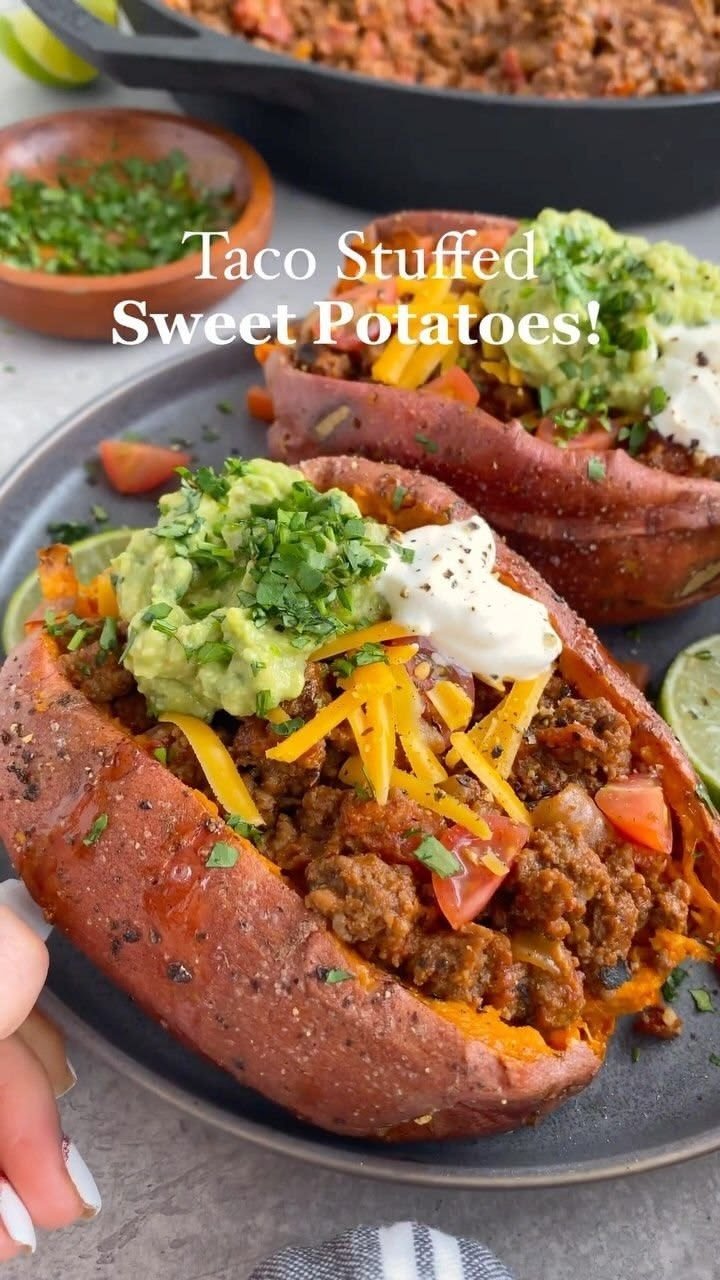 Healthy Taco Stuffed Sweet Potatoes