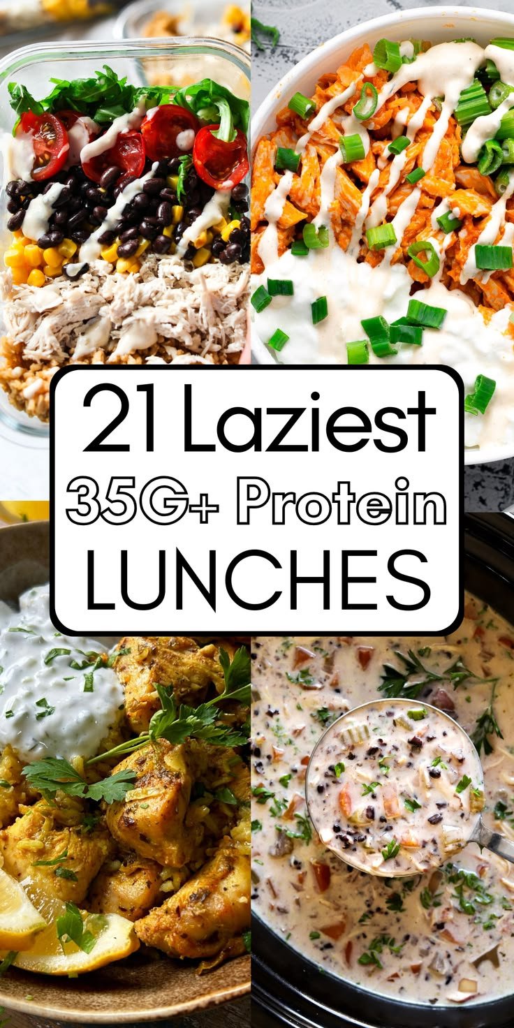 21 Lazy High Protein Lunch Ideas With 35G+ Protein