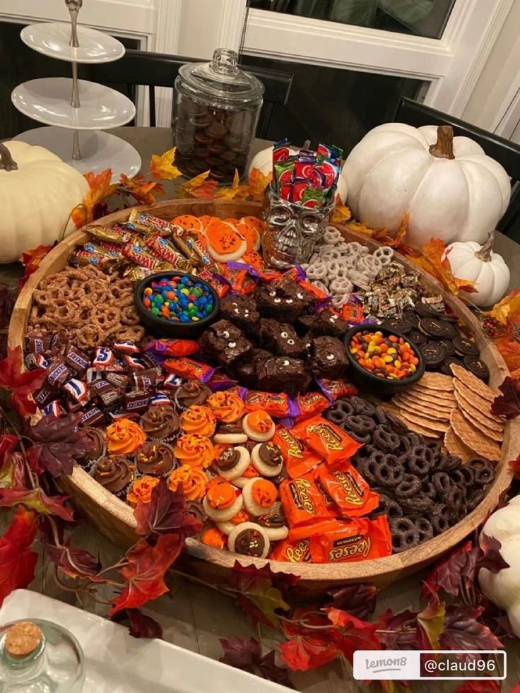 Spooky Halloween Candy Tray | Halloween sleepover, Halloween party snacks, Halloween food treats