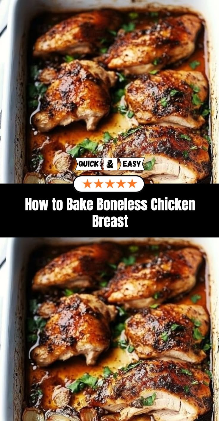 How to Bake Boneless Chicken Breast | chicken breast recipes
