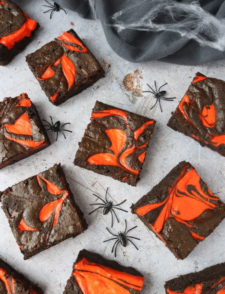 Halloween Cheesecake Brownies