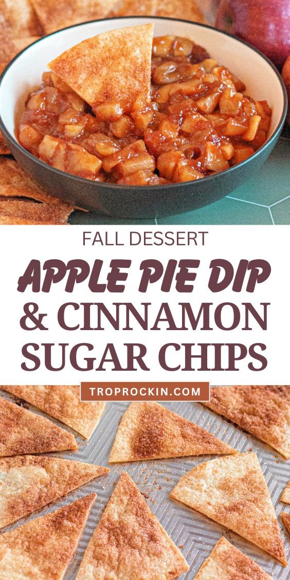 Apple Pie Dip with Cinnamon Sugar Chips