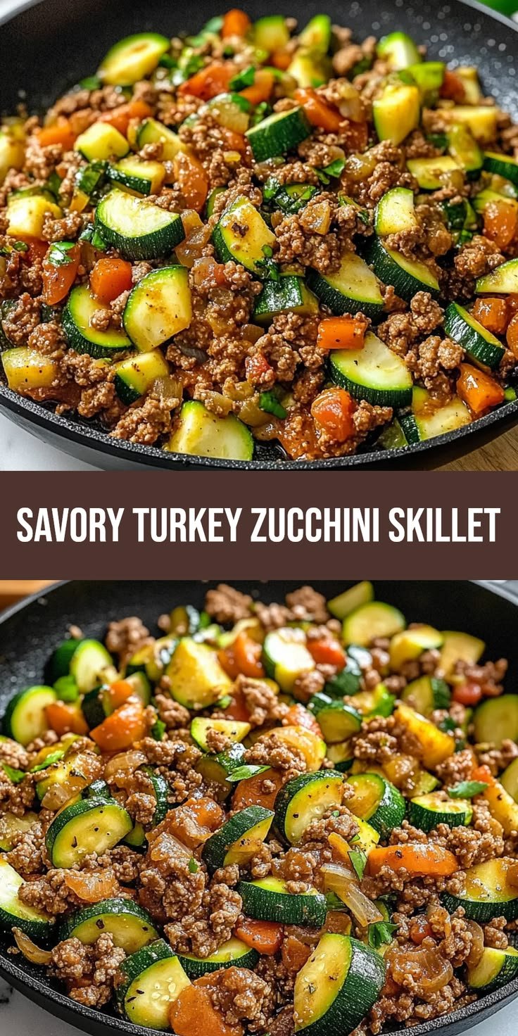 Ground Turkey and Zucchini Skillet