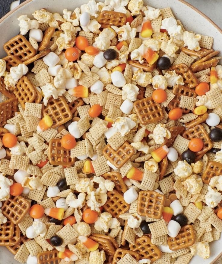 Monster Munch: A Spooktacular Halloween Trail Mix | Halloween crunch, Halloween munch, Fall themed snacks for kids