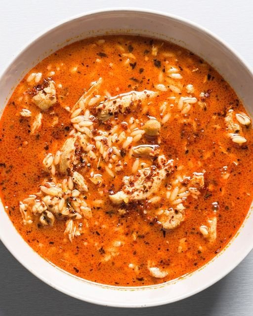 Chicken and Orzo Soup with Garlic and Paprika — Delectably Mine