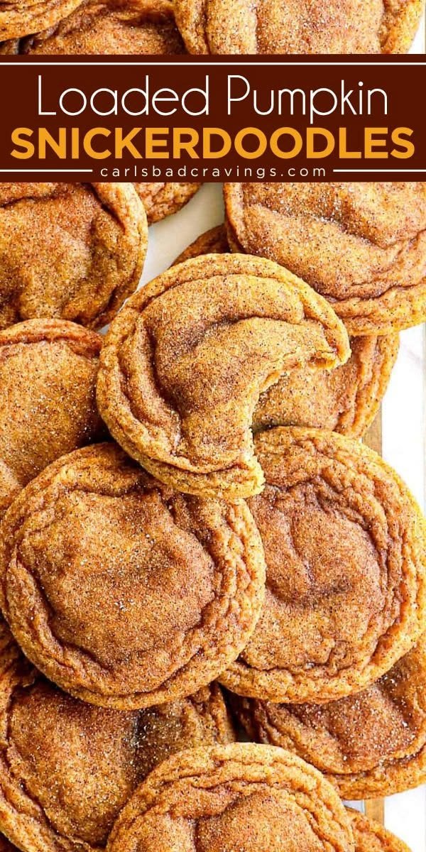 Easy Pumpkin Snickerdoodle Cookies