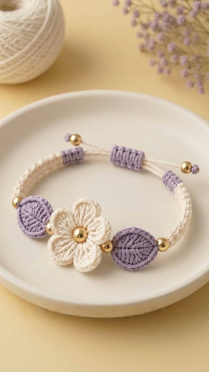 Crochet Flower Bracelet Pattern Made Easy 6 Easy Crochet Flower Bracelet Pattern