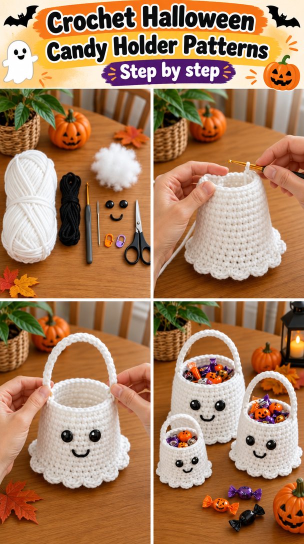 Crochet Halloween Candy Holder Patterns
