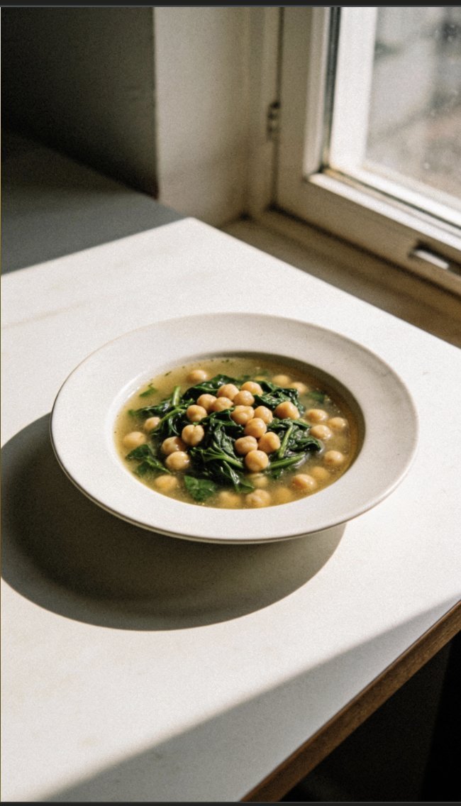Chickpea Spinach Soup