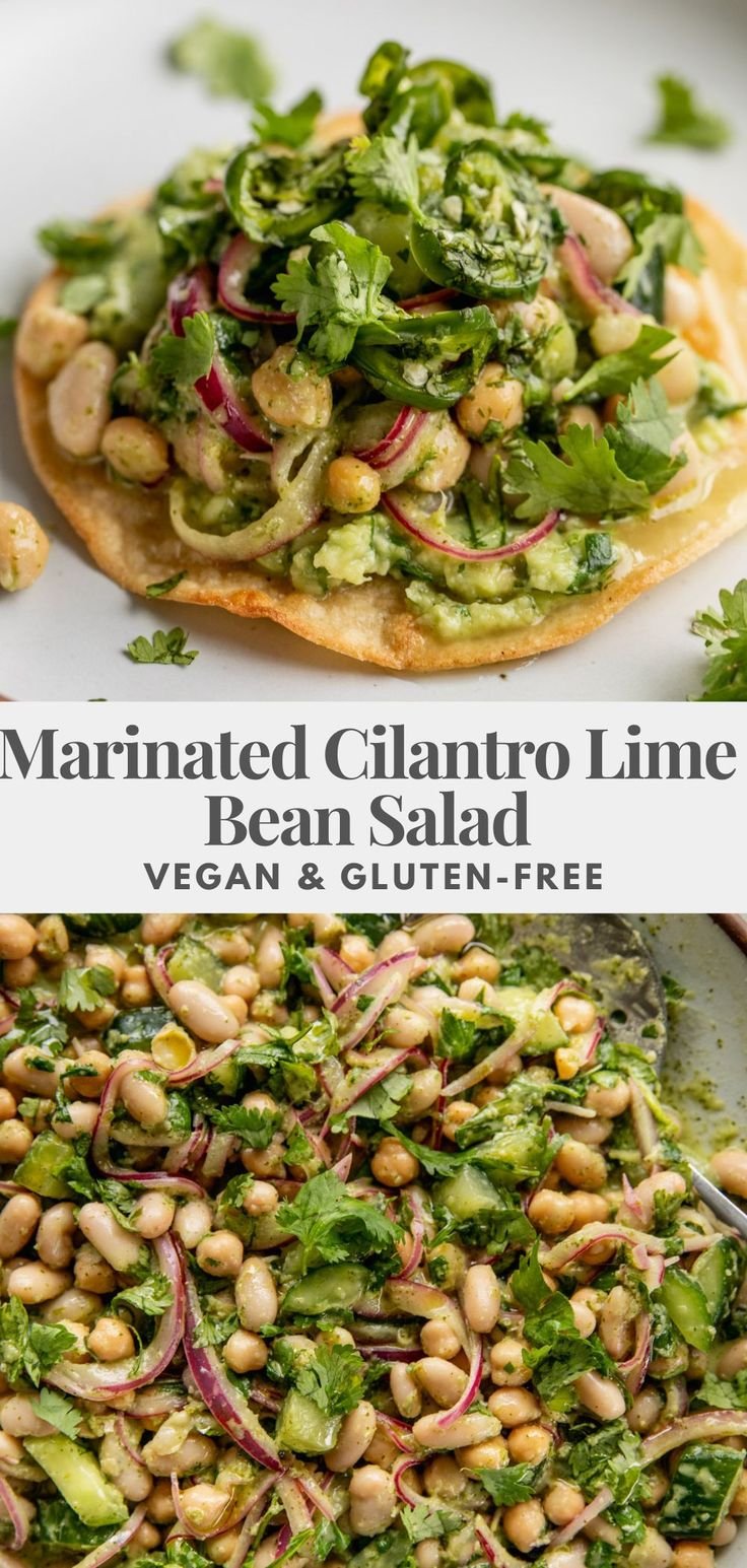 Marinated Cilantro Lime Bean Salad - Plant Based RD