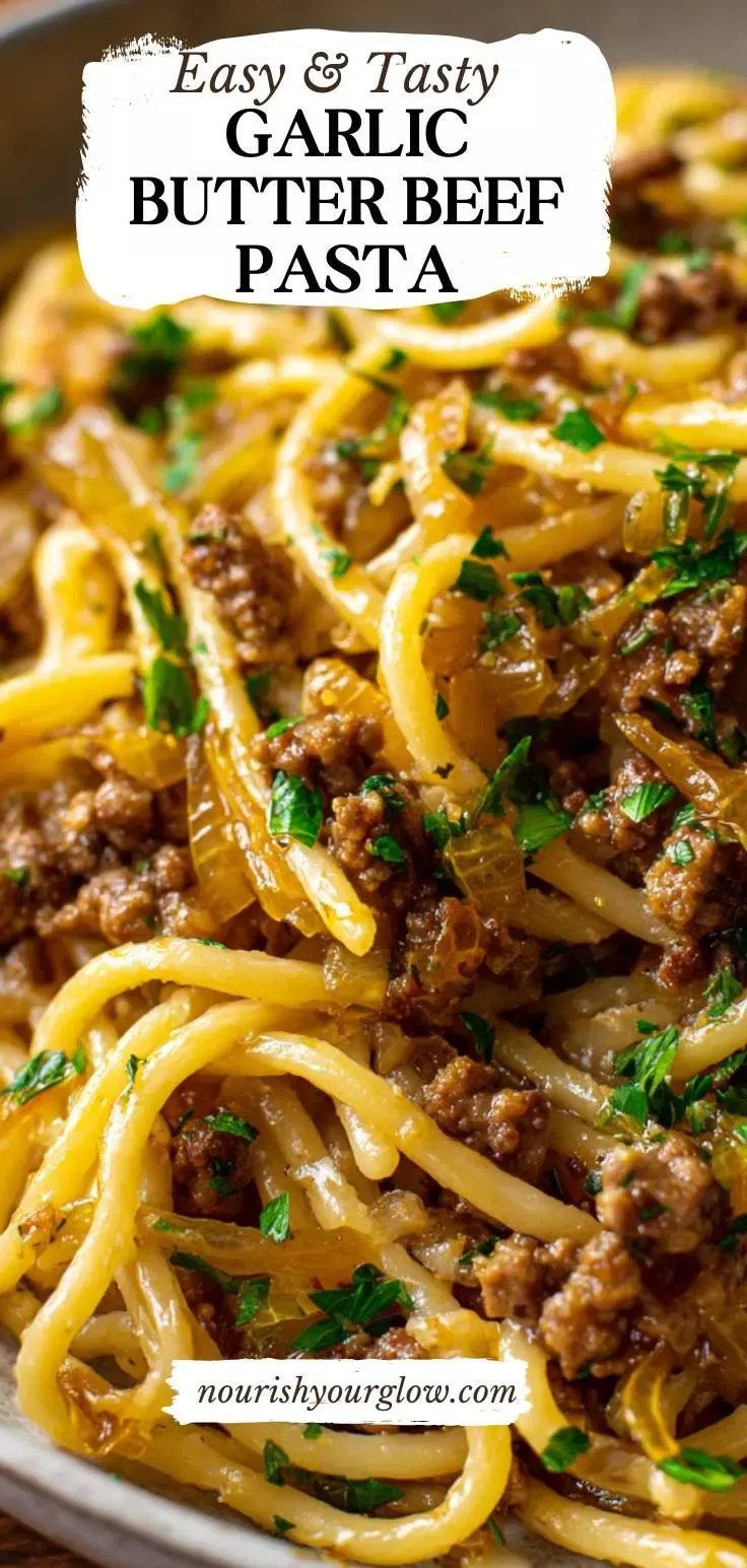 Garlic Butter Beef Pasta
