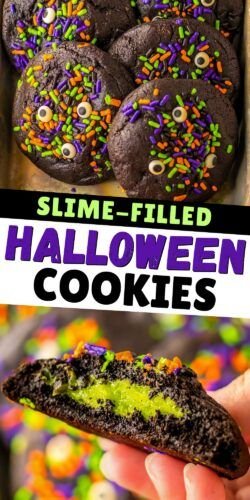 Slime Filled Halloween Cookies