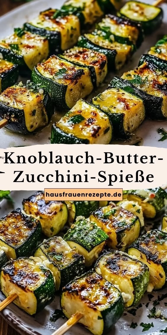 Knoblauch-Butter-Zucchini-Spieße Rezept